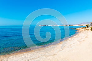 Mazarron beach in Murcia Spain at Mediterranean photo
