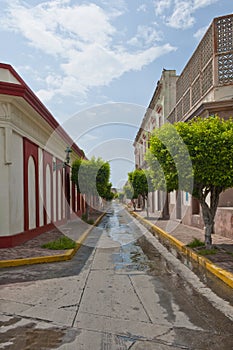 Mazatlan city alleyway photo