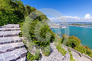 Mazatlan lookout points Mirador Del Faro and Mirador de Crystal with scenic panoramic aerial views of Mazatlan Old