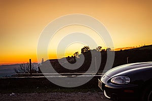 Mazda Mx5 Miata in Montseny Natural Park, Barcelona, Catalonia, Spain.