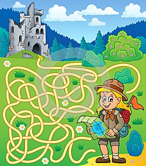 Maze 4 with scout girl