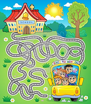 Maze 7 with school bus