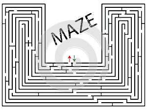 Maze against white