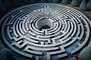 Maze background abstract. Ai generative illusration