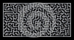 Maze on a black background. Game, find a way out