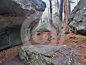Maze of Boulders at Hanging Rock State Park