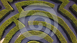 Maze of bushes in botanical park - Ayia Napa Cyprus