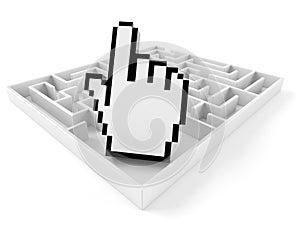 Maze with cursor