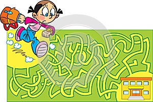 Maze, faster to find the way to school