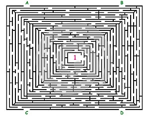 Maze with four entries