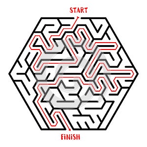 Maze Game background. Labyrinth with Entry and Exit.