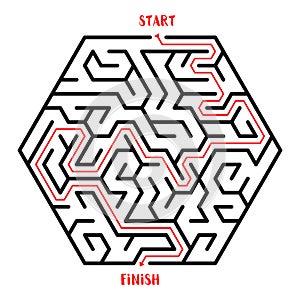 Maze Game background. Labyrinth with Entry and Exit.