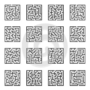 Maze Game background. Labyrinth with Entry and Exit.