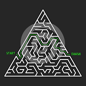 Maze Game background. Labyrinth with Entry and Exit.