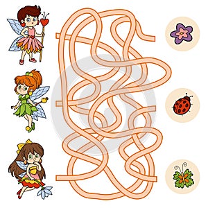 Maze game for children (little fairy)