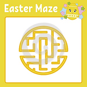 Maze. Game for kids. Funny labyrinth. Education developing worksheet. Activity page. Puzzle for children. Cute cartoon style.