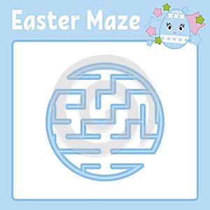 Maze. Game for kids. Funny labyrinth. Education developing worksheet. Activity page. Puzzle for children. Cute cartoon style.