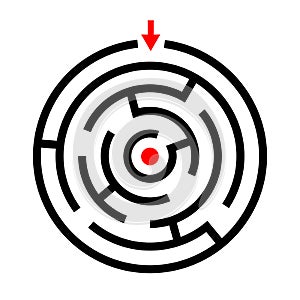 Maze game vector icon