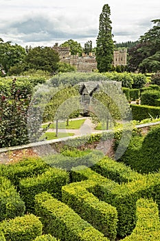 Maze at Hampton Court Castle gardens