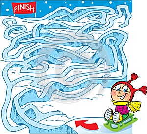 maze, how to help a child to get there finish photo
