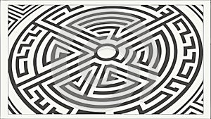 Maze labyrinth design, puzzle game, complex path, challenge, fun vector design Generative AI