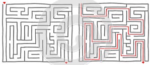 Maze labyrinth game square