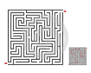 Maze and labyrinth game, vector design on white