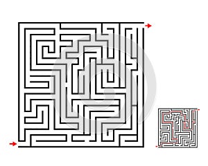 Maze and labyrinth game, vector design on white photo