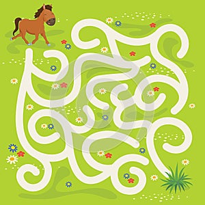 Maze Labyrinth Game,Vector Illustration photo