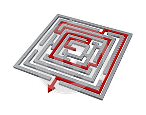 Maze labyrinth icon