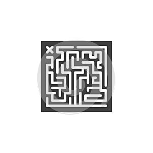 Maze Labyrinth vector icon