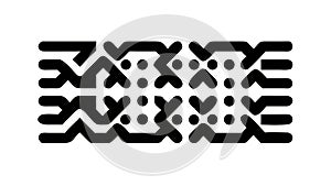 Maze-Like Geometric Pattern. Abstract Tech Intricate Design. vector design Generative AI