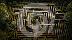 A Maze of Mystery: An Aerial View of a Complex Labyrinth