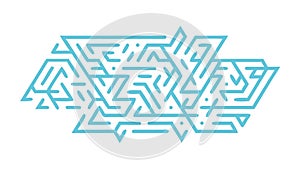 Maze Pattern Abstract: Complex Labyrinth Design, vector design Generative AI