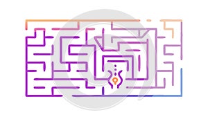 Maze Puzzle Game with Exit Path, vector design Generative AI
