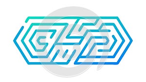 Maze Puzzle Game Outline, Problem Solving and Challenge, vector design Generative AI