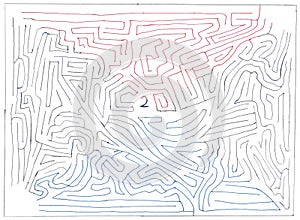 Maze puzzle number two, medium difficulty, playable game