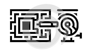Maze Puzzle, Problem Solving and Complex Challenges, vector design Generative AI