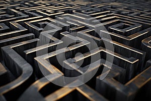 Maze Represents Complexity and Challenge, Navigating Through Intricate Paths with Strategy and Problem-solving for