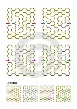 Maze templates for your designs and projects