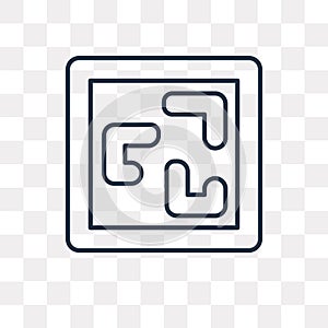 Maze vector icon isolated on transparent background, linear Maze