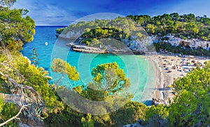 Amazing beach on Cala Llombards, Majorca island, Spain photo