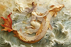 Mazu devotion: sea goddess veneration, Chinese folk religion, divine protector, Buddhist influence, Taoist belief photo