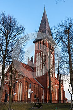 Mazury Church Ostroda in Poland photo