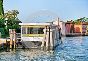 Mazzorbo vaporetto station in Venice Lagoon, Italy