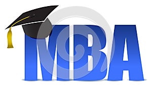 MBA graduation tassel hat photo