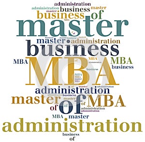 MBA. Master of business administration. photo
