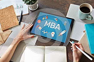 MBA Master Business Administration Education Learning Study E-learning PErsonal Growth and Career Development. photo