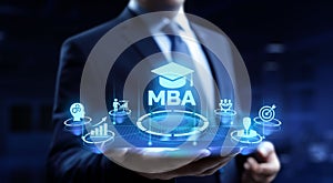 MBA Master of business administration education personal development concept