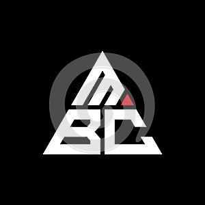 MBC triangle letter logo design with triangle shape. MBC triangle logo design monogram. MBC triangle vector logo template with red